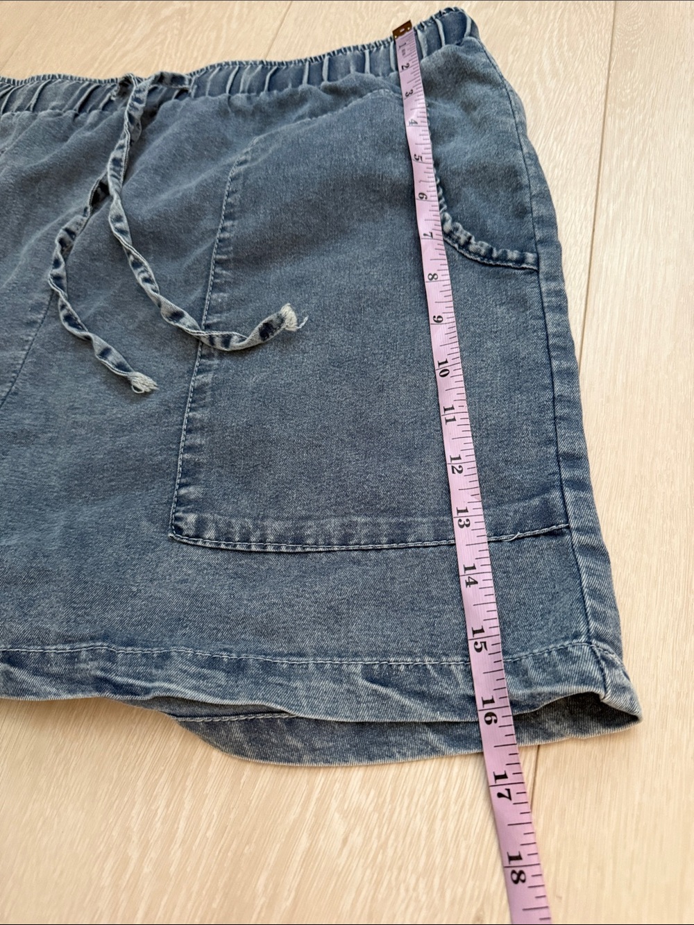 ZILCREMO Denim Short Sleeve and Short Set of 2 - Light Blue Wash - Picture 10 of 12
